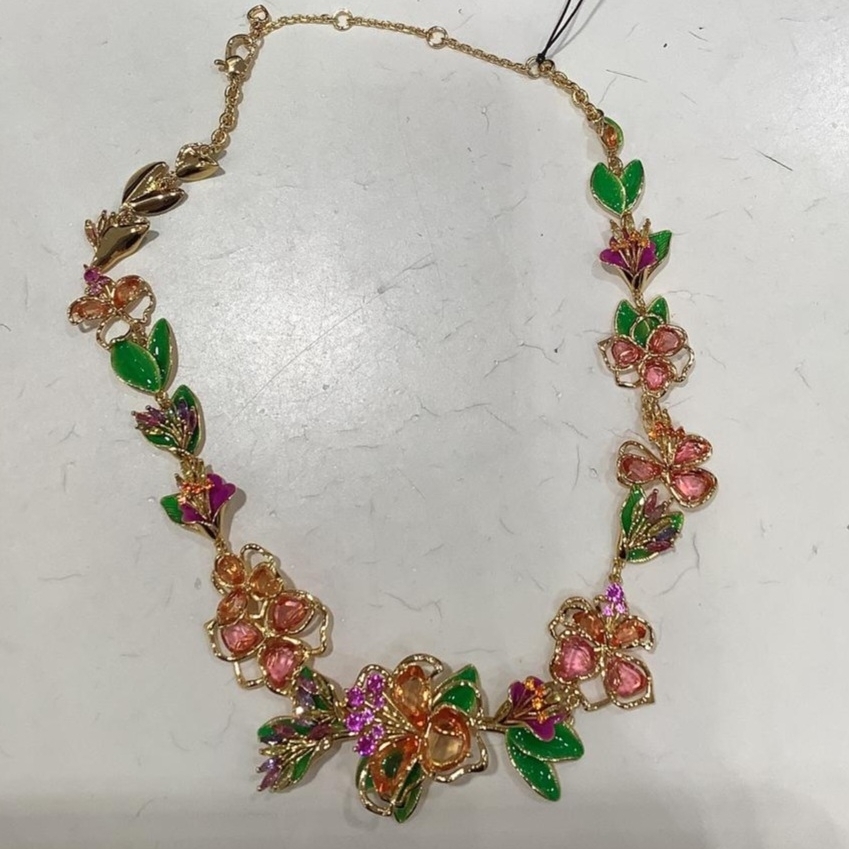 Kate Spade Gold Necklace [Paradise Floral Statement Necklace]